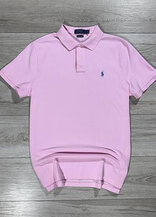 Преміальна футболка поло ральф лаурен polo ralph lauren custom slim fit, l, оригінал