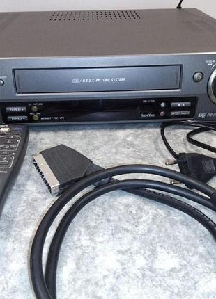 Видеомагнитофон jvc hr-j758e hi-fi stereo (made in germany) + пульт