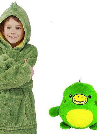 Трансформована толстівка-плед для дітей huggle pets з капюшоном та рукавами 3-в-1