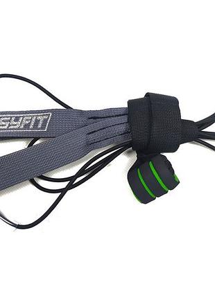 Эспандер резиновый easyfit ef-eblp-ad-4 с ручками,4 мм (эспандер лыжника, плавника, боксера) 1-6 кг