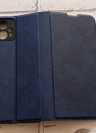 Чехол-книжка для motorola moto g13 / moto g23 с отделениями для карточек и функцией подставки синий