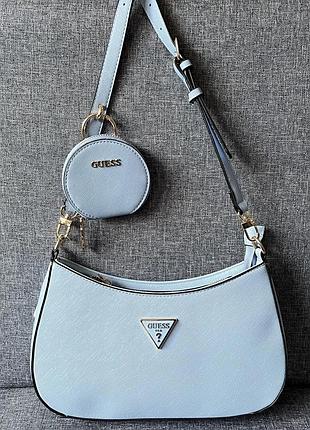 Жіноча сумка guess 017 багет блакитна