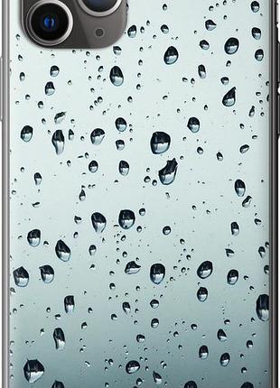 Чехол на iphone 11 pro max стекло в каплях из пластика fch_0160173
