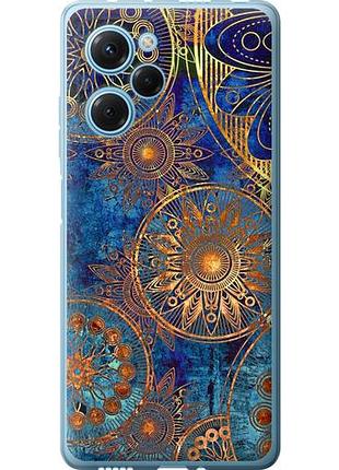 Чехол на xiaomi redmi note 12 pro speed золотой узор из силикона fch_0156283