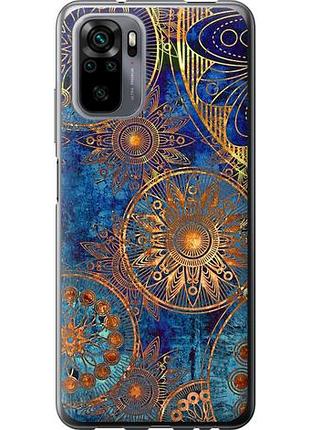 Чехол на xiaomi poco m5s золотой узор из силикона fch_0047581