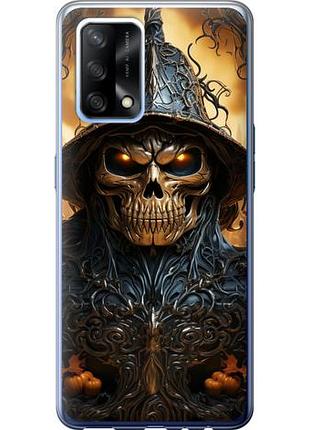 Чехол на oppo a74 череп 2 из силикона fch_0154865
