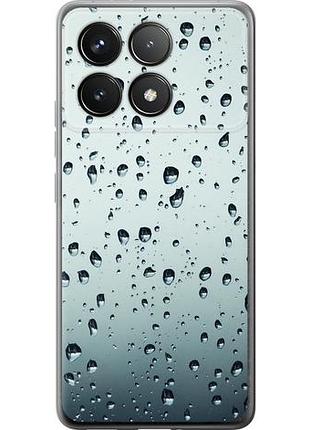 Чехол на xiaomi poco f6 pro стекло в каплях из силикона fch_0160275