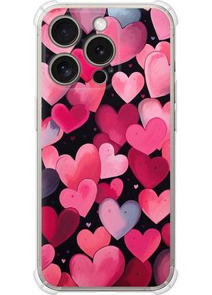 Чехол на iphone 15 pro сердечки 4 из силикона fch_0158100