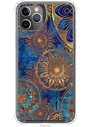 Чехол на iphone 11 pro золотой узор из силикона fch_0156364