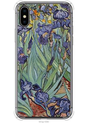 Чехол на iphone xs винсент ван гог. ирисы из силикона fch_0156719