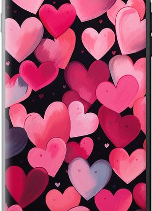 Чехол на iphone 8 plus сердечки 4 из силикона fch_0158020