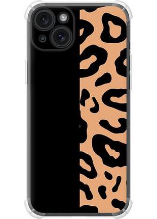 Чехол на iphone 15 plus пятна леопарда из силикона fch_0161389
