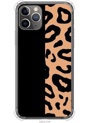 Чехол на iphone 11 pro пятна леопарда из силикона fch_0161411
