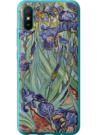 Чехол на xiaomi redmi 9a винсент ван гог. ирисы из силикона fch_0010842