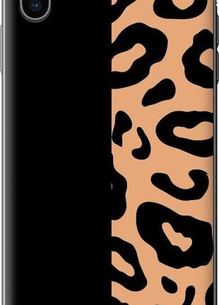 Чехол на iphone xs max пятна леопарда из пластика fch_0161304