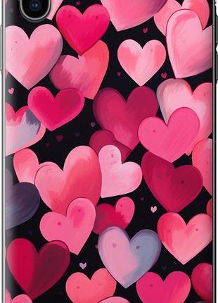 Чехол на iphone xs max сердечки 4 из пластика fch_0158019