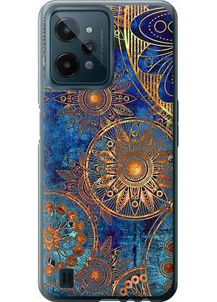Чехол на realme c31 золотой узор из силикона fch_0156246
