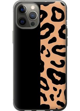 Чехол на iphone 12 pro max пятна леопарда из пластика fch_0161306