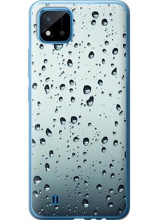 Чехол на realme c20a стекло в каплях из силикона fch_0160164