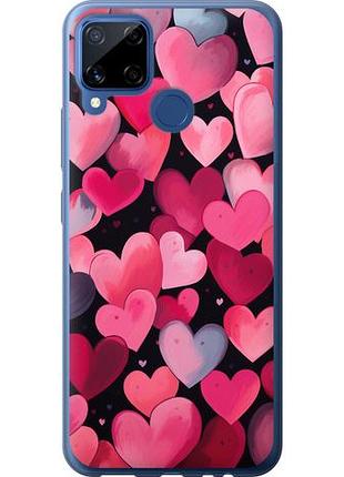 Чехол на realme c15 сердечки 4 из силикона fch_0158035