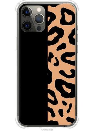 Чехол на iphone 12 pro max пятна леопарда из силикона fch_0161398