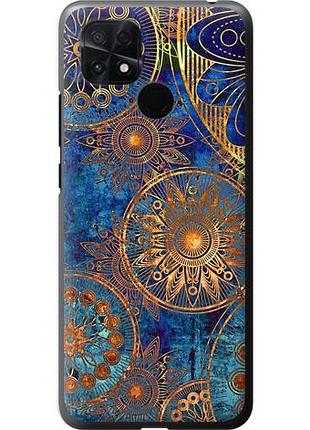 Чехол на xiaomi poco c40 золотой узор из силикона fch_0003490
