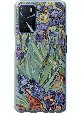 Чехол на oppo a16 винсент ван гог. ирисы из силикона fch_0156712