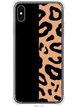 Чехол на iphone xs max пятна леопарда из силикона fch_0161402