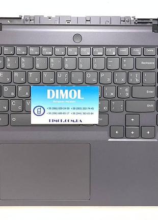 Оригинальная клавиатура для lenovo loq 15irh8, loq 15aph8 series, gray, ukr, подсветка, серая передняя панель