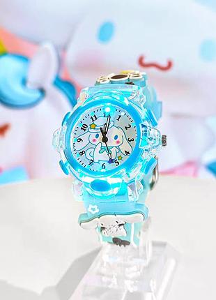 Дитячий наручний годинник сінаморол, cinnamoroll з підсвічуванням