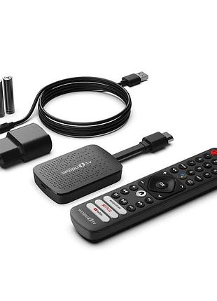 Медиаплеер smart tv приставка waipu.tv 4k stick (android tv, hdr, hdmi, wi-fi)
