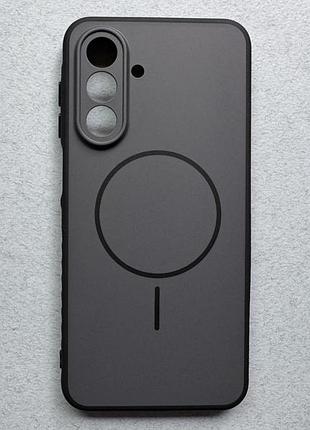 Samsung galaxy a17 чехол proove softline с magnetic ring чёрный с серым, с магнитами и беспроводной зарядкой