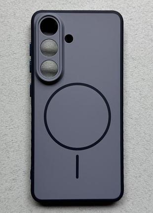 Samsung galaxy s26 чехол proove softline blue с magnetic ring синий с чёрным, с магнитами и беспроводной зарядкой