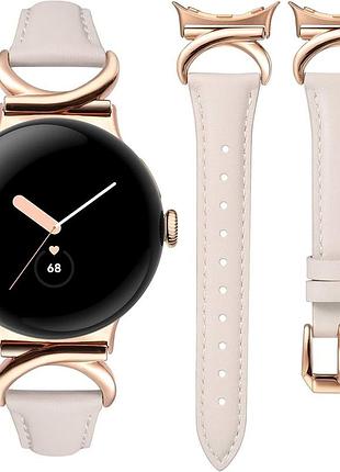 Кожаный ремешок toyouths для google pixel watch 4/3/2/1 41мм