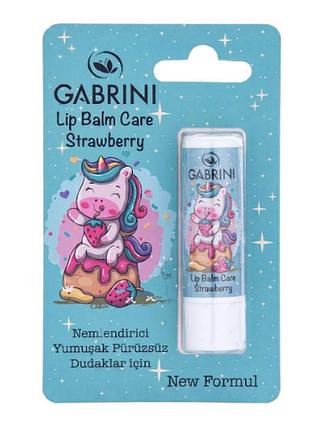 Детский бальзам для губ gabrini клубника, 5 г
