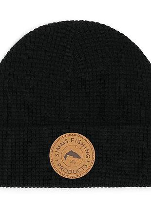 Шапка simms everyday waffle knit beanie black (13786-001-00)