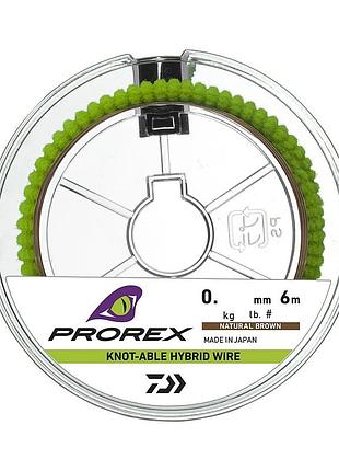 Поводочный материал daiwa prorex hybrid knotable wire brown 6m 5.4kg 0.300mm (17930-054)