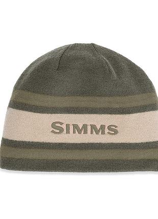 Шапка simms hayward wool beanie dark olive (13807-304-00)