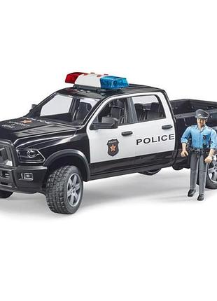 Автомодель bruder поліцейський пікап ram 2500 із фігуркою 1:16 (02505)