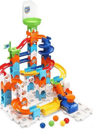 Конструктор vtech marble rush adventure set s100, 62 детали, шариковый трек stem 2