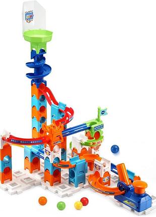 Конструктор vtech marble rush adventure set s100, 62 детали, шариковый трек stem 3