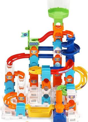 Конструктор vtech marble rush adventure set s100, 62 детали, шариковый трек stem 4