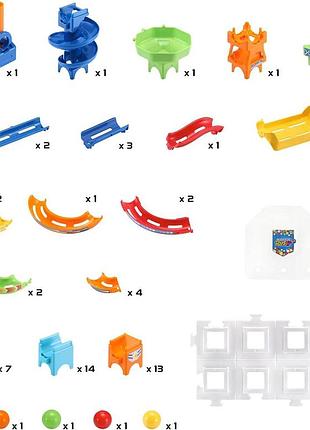 Конструктор vtech marble rush adventure set s100, 62 детали, шариковый трек stem 5