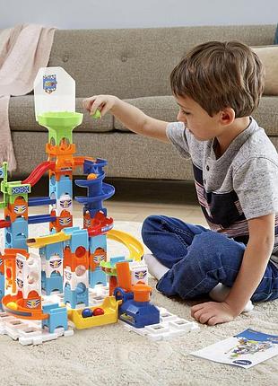 Конструктор vtech marble rush adventure set s100, 62 детали, шариковый трек stem 7