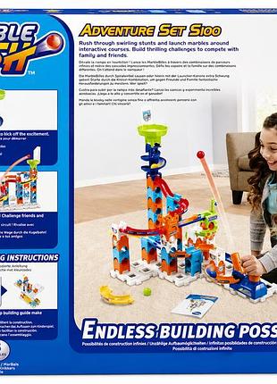 Конструктор vtech marble rush adventure set s100, 62 детали, шариковый трек stem 9