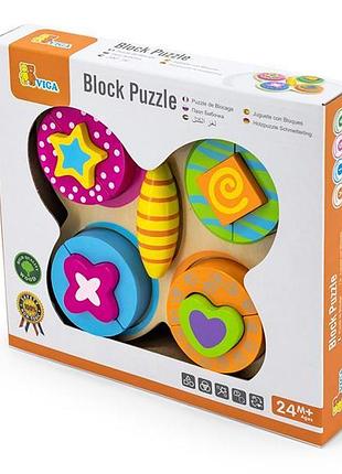 Дерев'яний пазл-сортер viga toys метелик (59924)