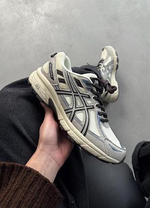 Сірі кросівки унісекс asics gel venture 6 brown grey beige х асікс 43