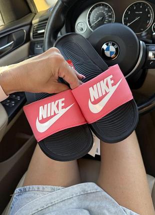 Женские розовые шлепанцы, тапочки nike slippers pink х найк 38