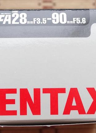 Новый запечатанный объектив pentax smc fa 28-90 mm в коробке с бумагами