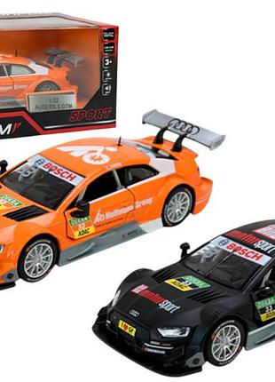 Машина металева 68448 1:32 audi rs 5 dtm, 2 кольори, світло, звук, в коробці 18x9x8 см автопром